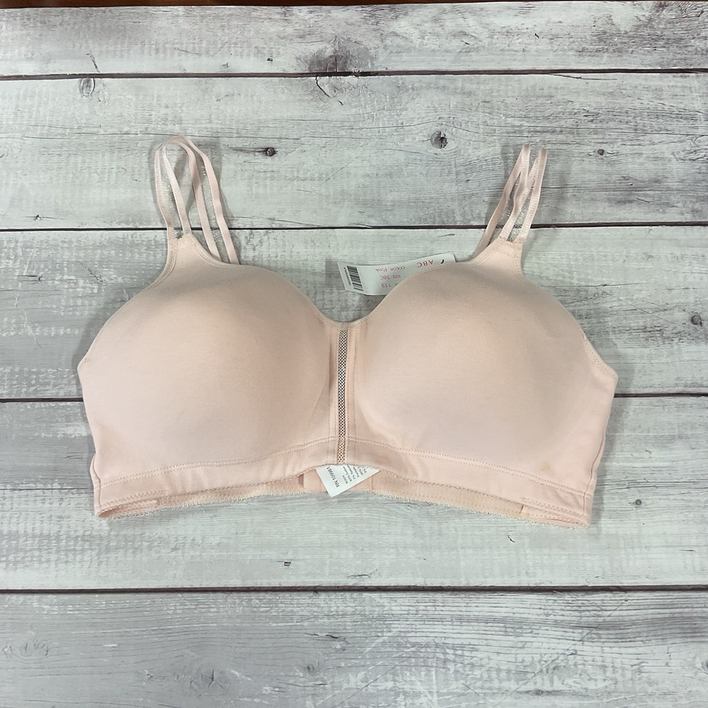 #C16 Light Pink Wireless Padded Bra with Double Straps NWT